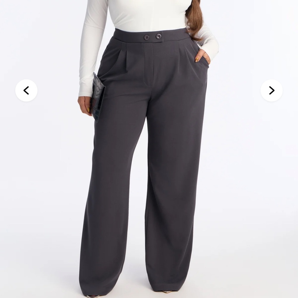NWT Fashion Nova Charcoal Women's Wide-Leg Trousers